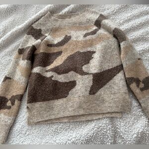 Camo Anthropologie Sweater